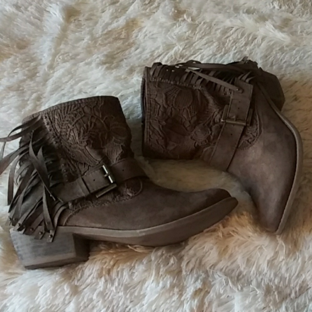 Fringed Booties
